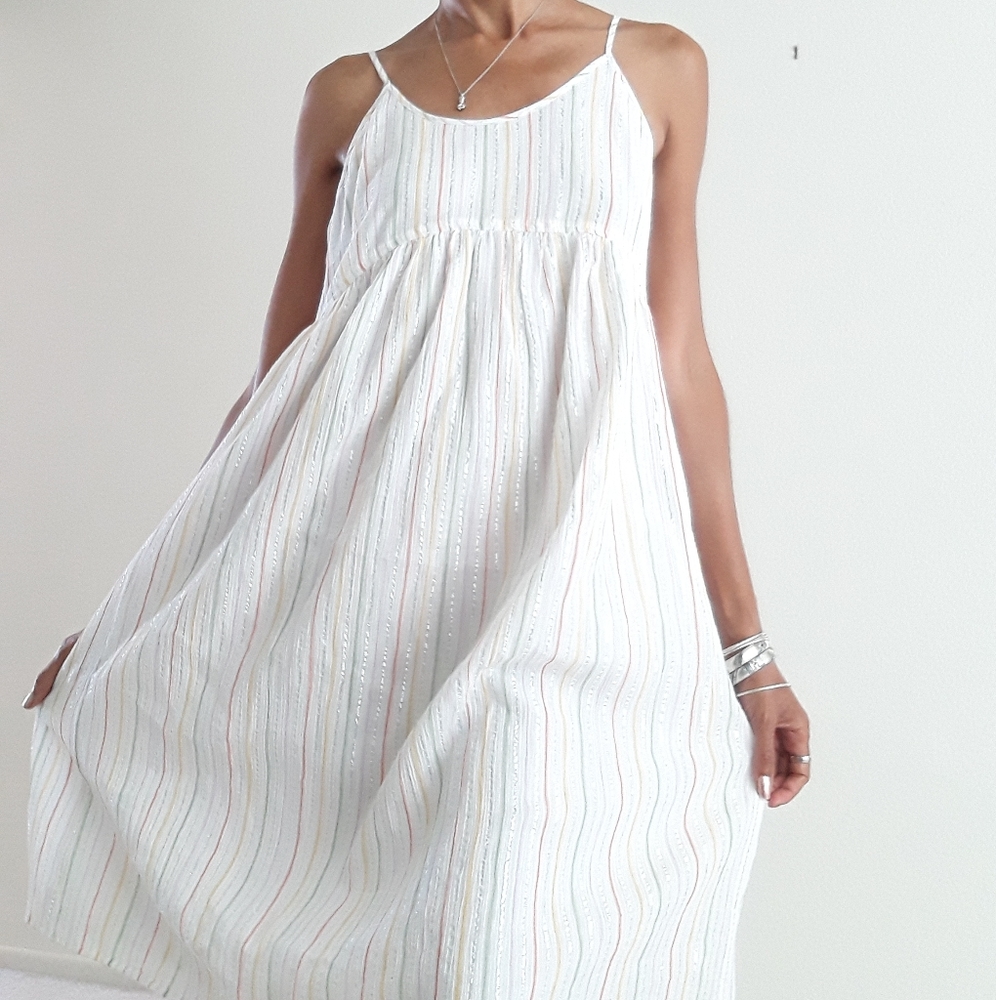Lou & Grey White Striped Sundress, XS